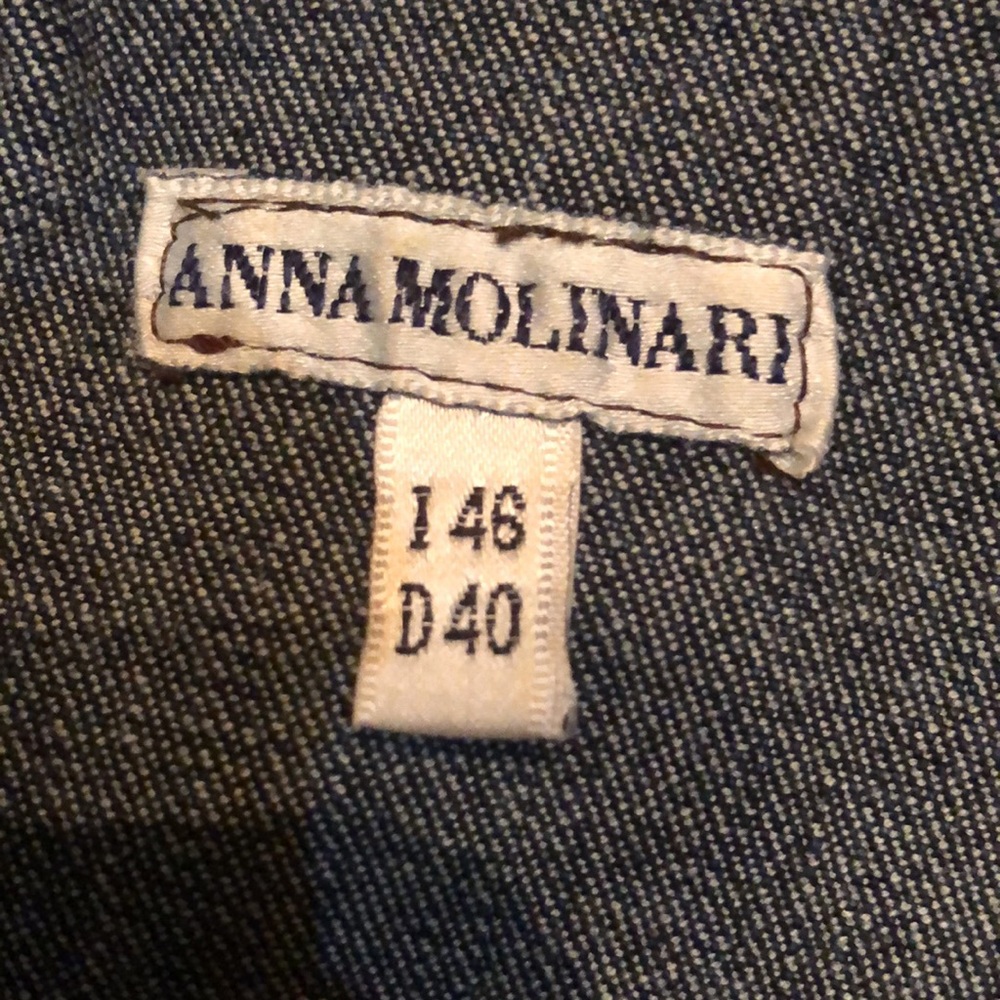 Anna Molinari Large Button Down Classic Denim Jac… - image 8